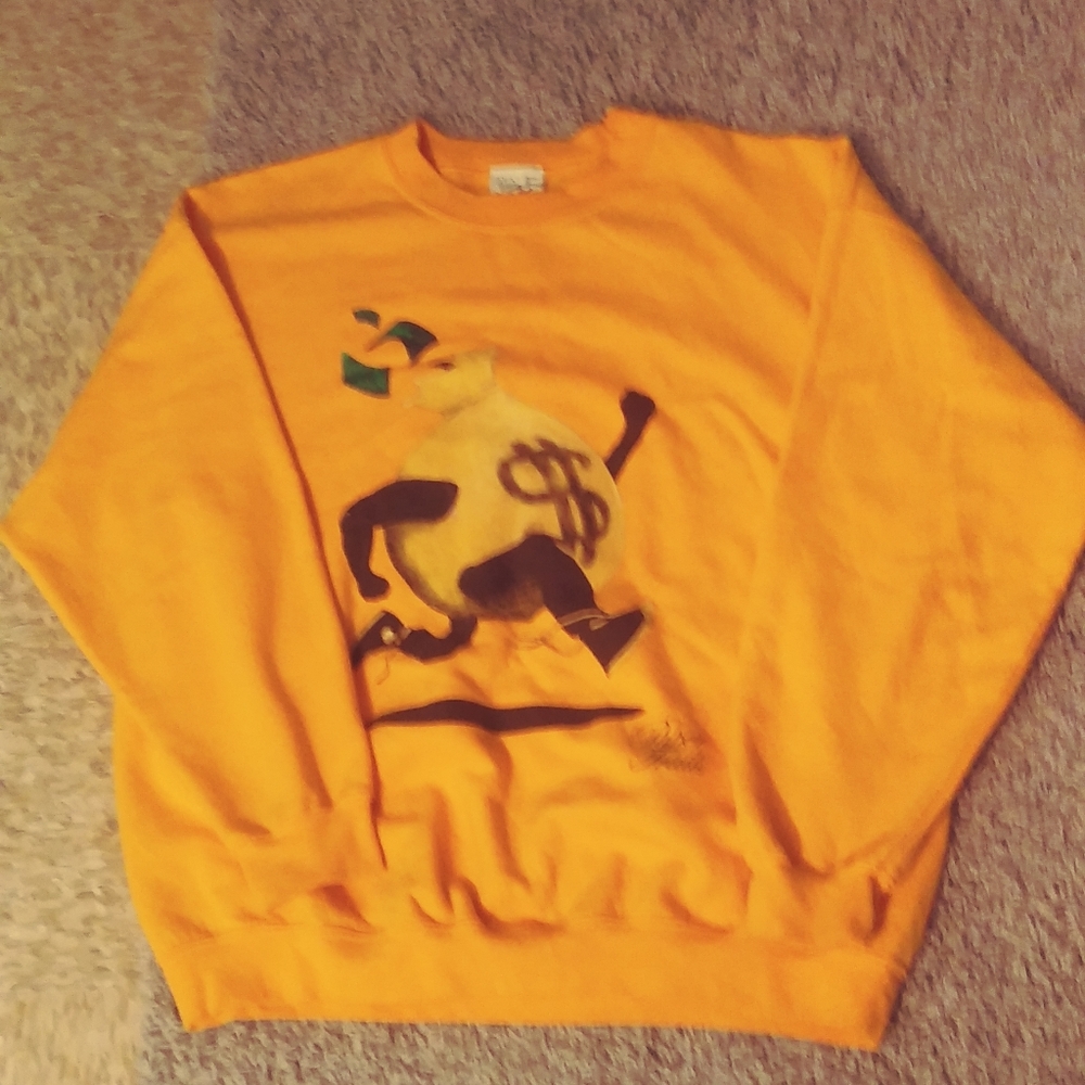 PaperTrails Crewneck Sweatshirt Sz XL Yellow